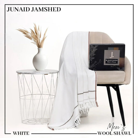 J. Premium Winter Shawl for Men-Off White