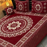 4pc velvet jacquard bedsheet (king size) velvet jacquard