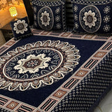 4pc velvet jacquard bedsheet (king size) velvet jacquard