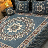 4pc velvet jacquard bedsheet (king size) velvet jacquard