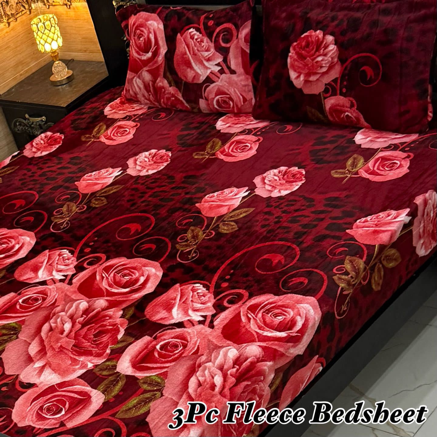 3pc fleece bedsheet