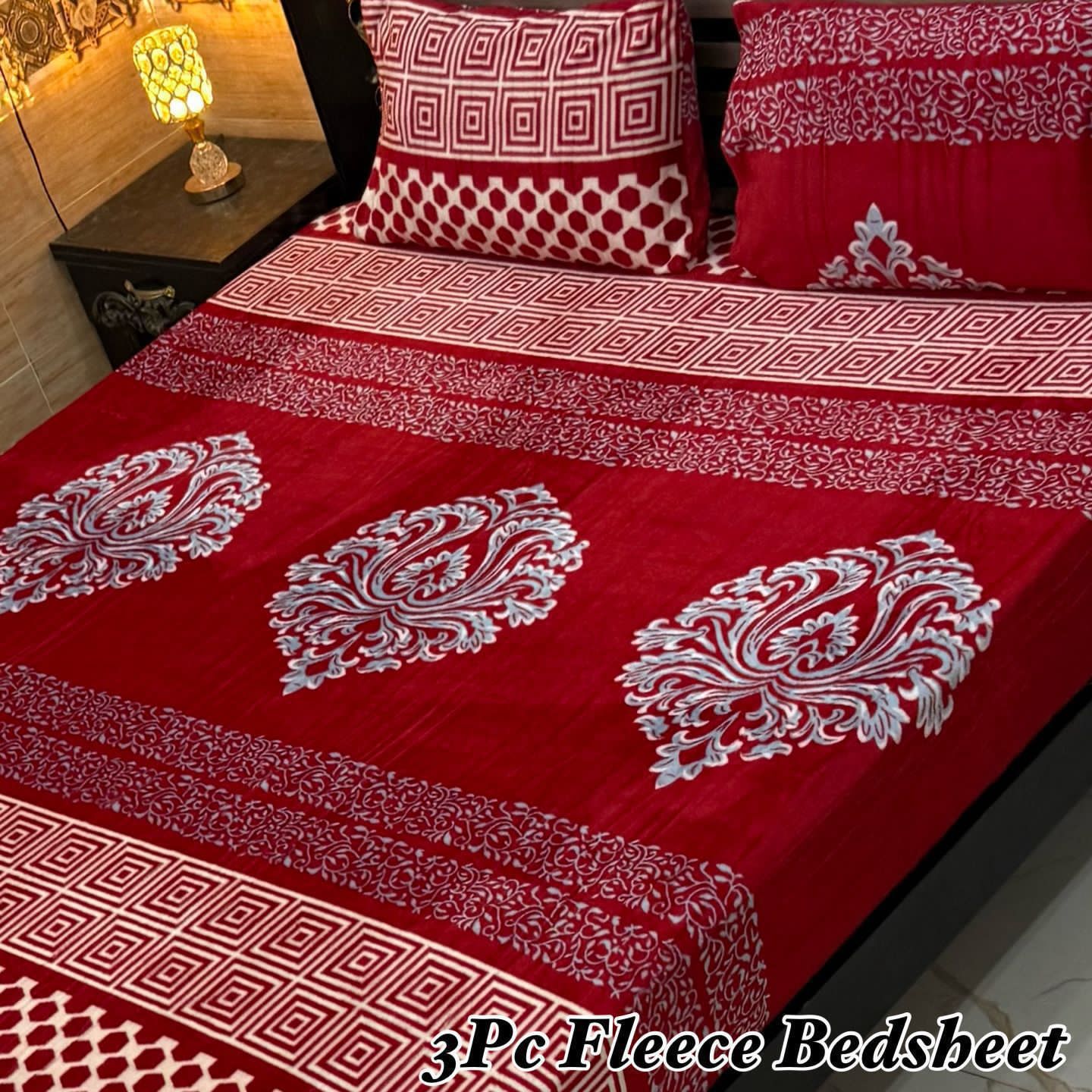3pc fleece bedsheet