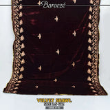 Embroidered Velvet Shawl -S-06